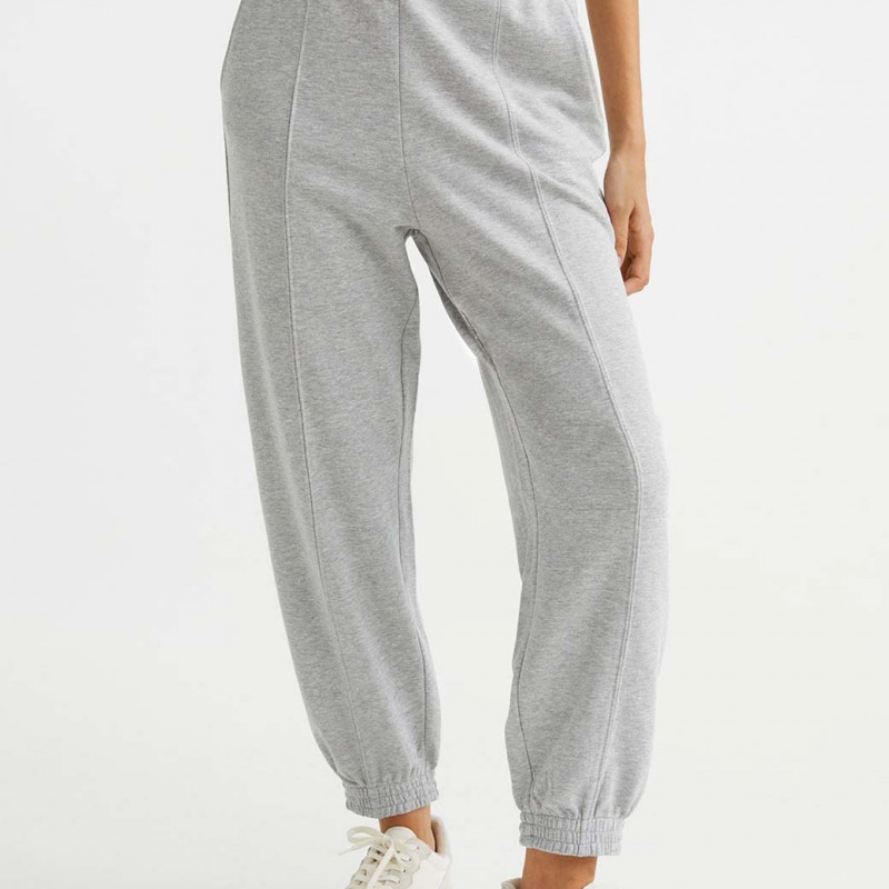 Women Grey Solid Oversized Joggers