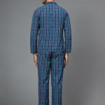 Men Blue & Green Checked Night suit